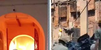 Fire in the plastic warehouse of Barabazar