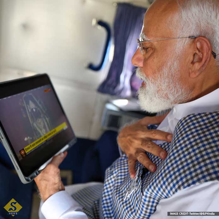 Modi saw the inauguration of Ramlala in a copter