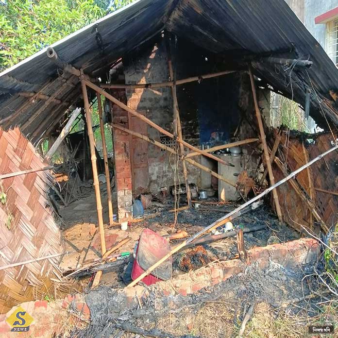 BJP workers house burnt in Bolpur Trinamool damaged