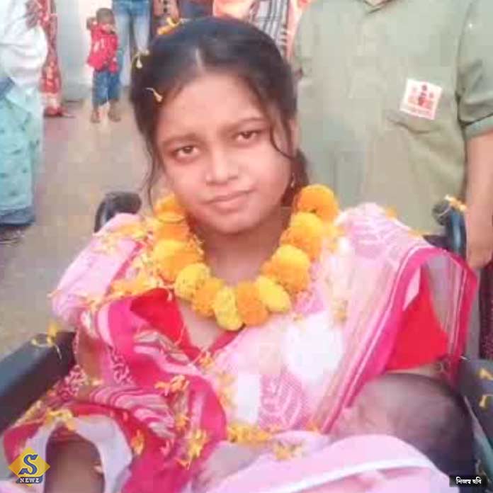 The proud father welcomed the daughter and took her home