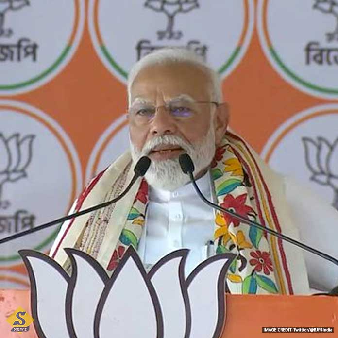 The red flag of the Left is not visible in Bengal  Modi