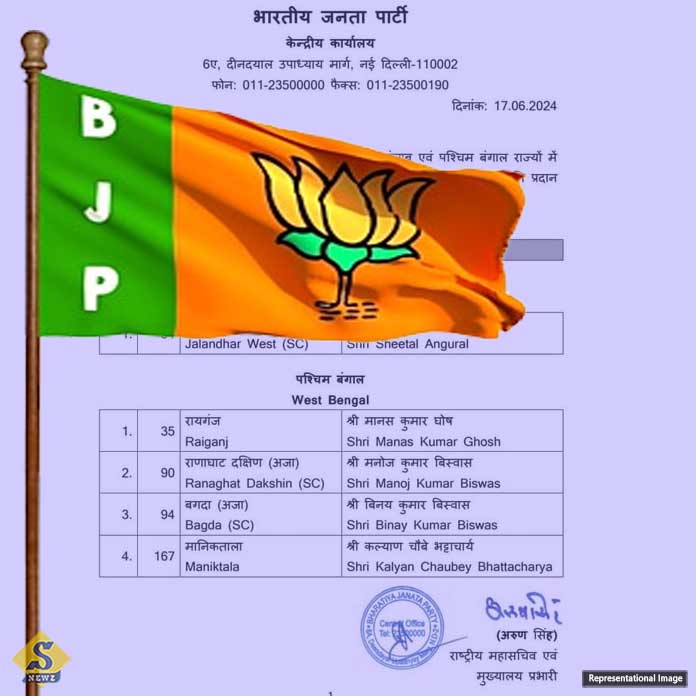 BJP R 4 PRARTHI GHOSANA MANIKTOLA A VORSHA KALYANE E BJP R 4 PRARTHI GHOSANA MANIKTOLA A VORSHA KALYANE E