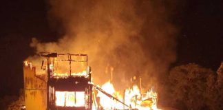 Burned to ashes historic Holong Bon Bungalow