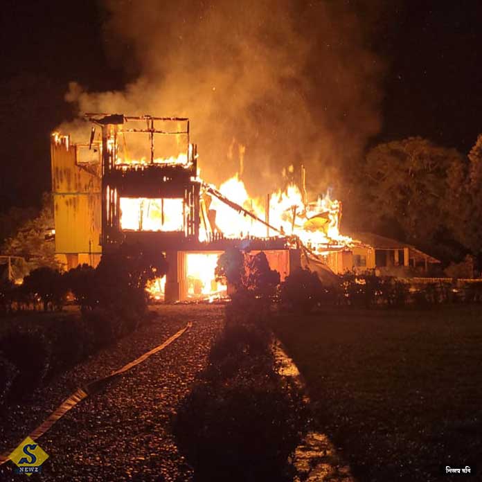 Burned to ashes historic Holong Bon Bungalow