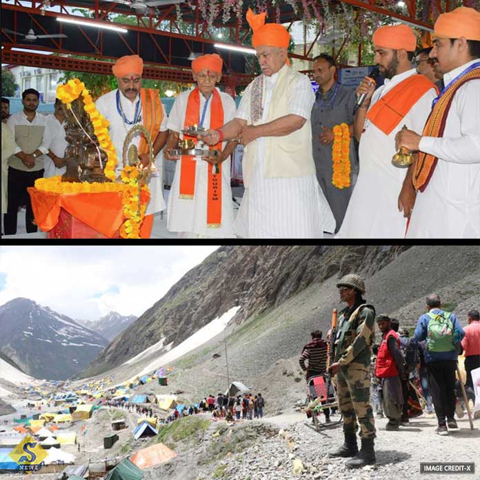 Commencement of Kashmir Amarnath Yatra with puja reading Commencement of Kashmir Amarnath Yatra with puja reading