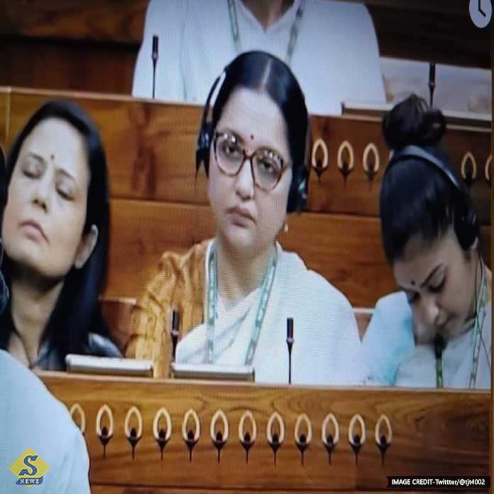 Mahua Saini sleeping in Parliament Trinamool counter to BJP