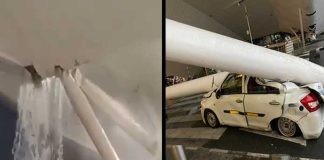 বৃষ্টিতে বিপর্যস্ত দিল্লি, বিমানবন্দরের ছাদ ভেঙে মৃত ১ Rain hit Delhi 1 dead after airport roof collapses 1