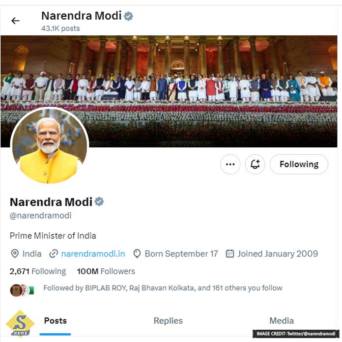 10 crore Modi followers in X