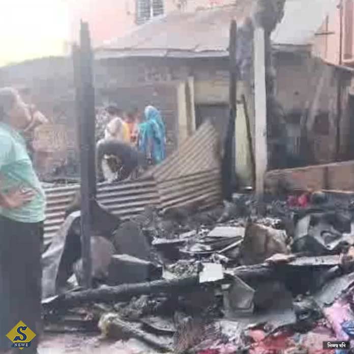 An eight year old child died due to fire