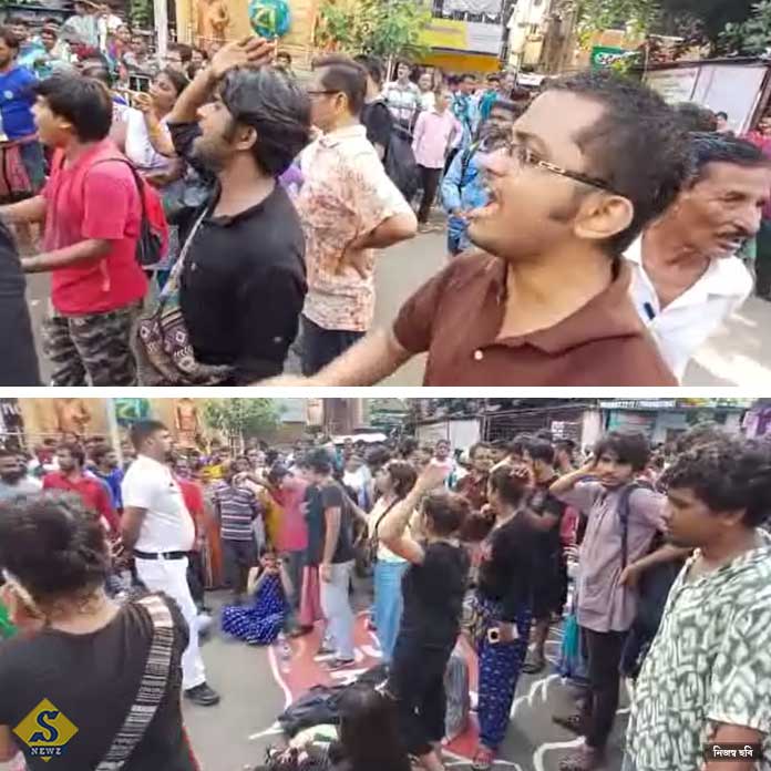 Civic in custody FIR lodged blockade lifted at Sinthi intersection