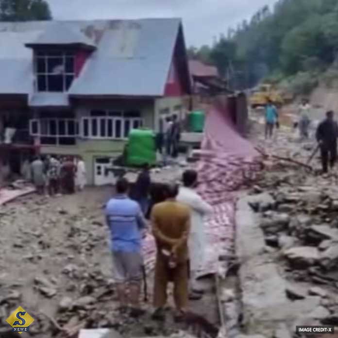 Cloud breaking rain in Jammu and Kashmir disconnected communication