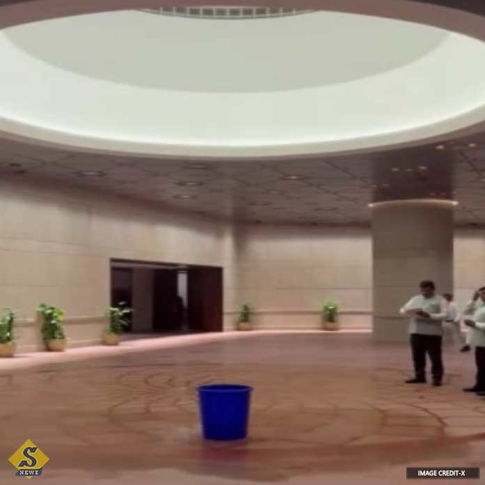 Congress complains that the roof of the parliament building is leaking water Congress complains that the roof of the parliament building is leaking water