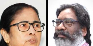 Jharkhand er jole bonya poristhiti Hemant k phone Mamata r