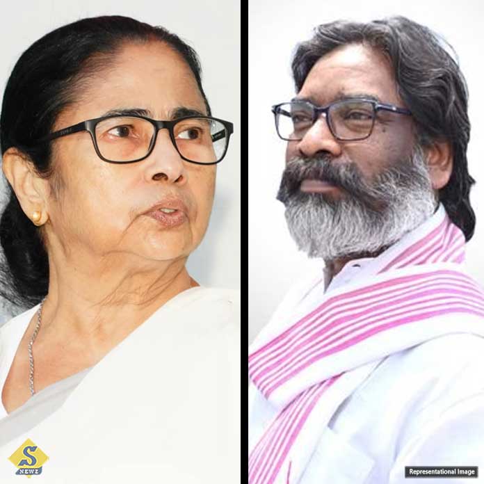 Jharkhand er jole bonya poristhiti Hemant k phone Mamata r