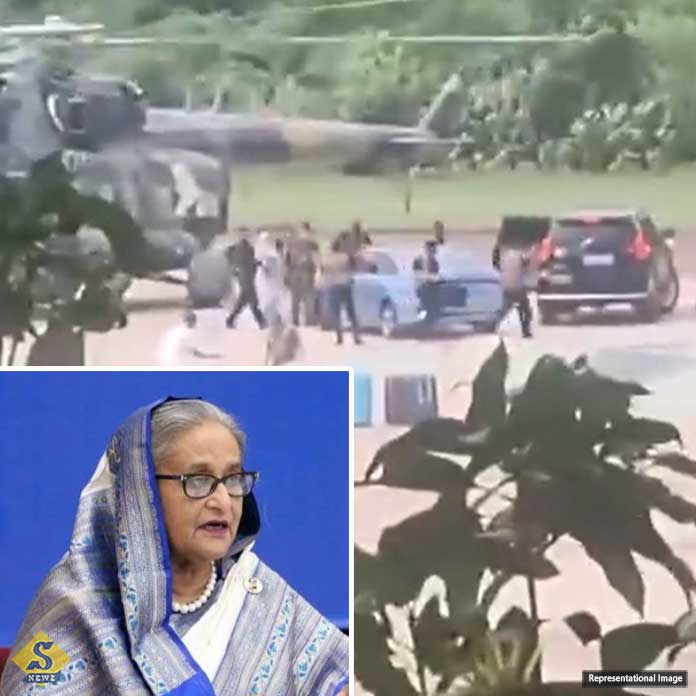Sheikh Hasina left the country