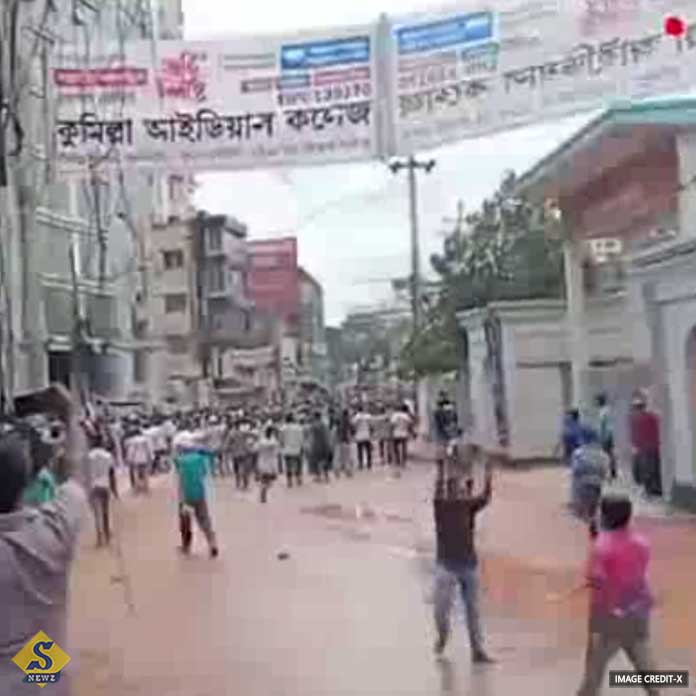 Student protests clash again in Dhaka Hasina in emergency meeting