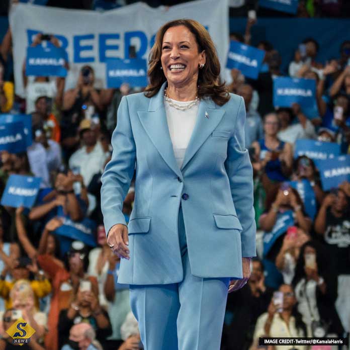 The Democratic candidate in the party vote is Kamala Harris 1