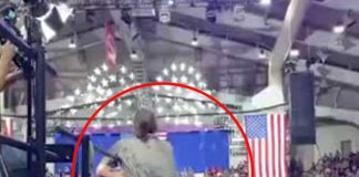 Young man tried to climb Trumps stage detained