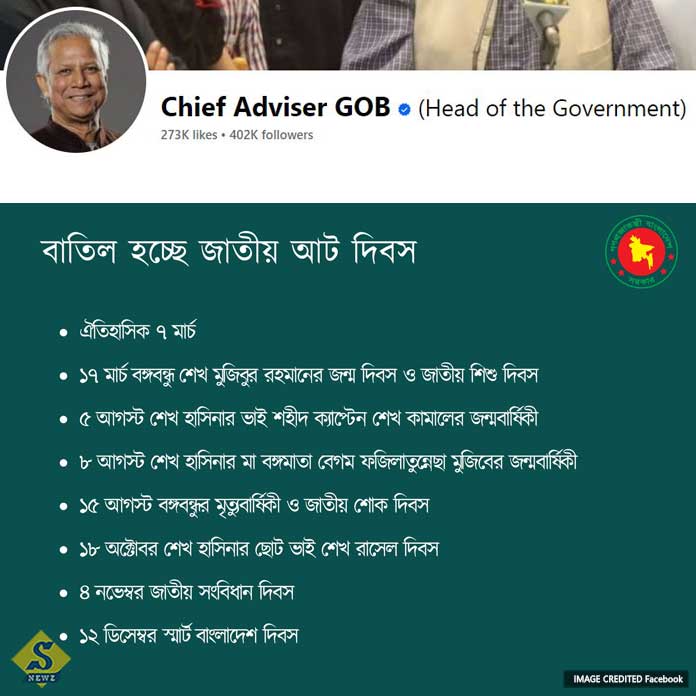 বাংলাদেশে ৫ আগস্ট হচ্ছে জাতীয় দিবস