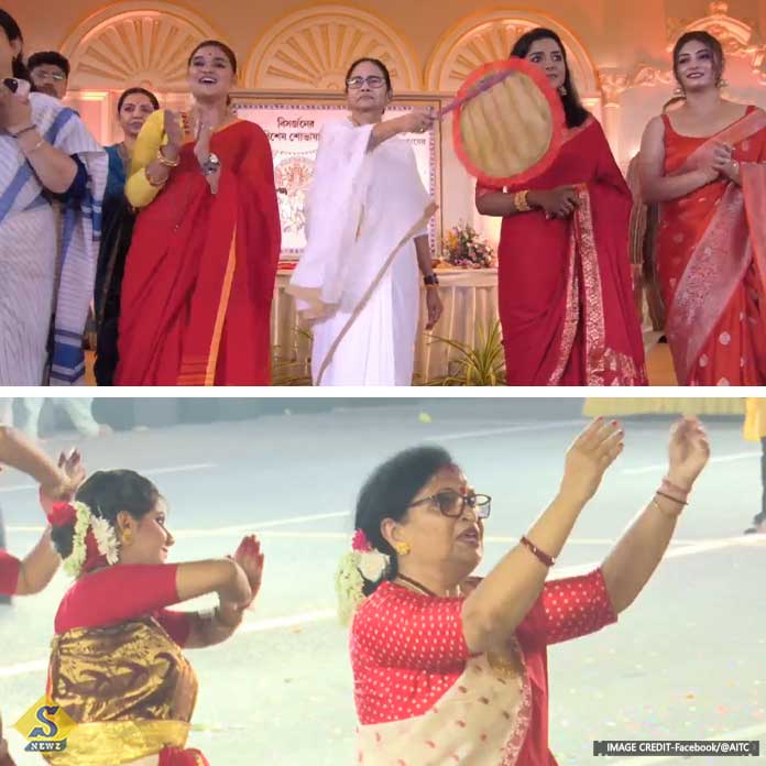পাখা হাতে নাচ, একতারায় বাউল ভঙ্গিমা, অন্য মুডে মুখ্যমন্ত্রী, চন্দ্রিমাও
