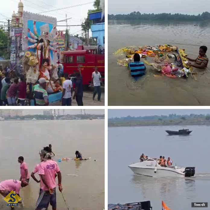 জেলায় প্রতিমা বিসর্জন, কড়া নজরদারি  
