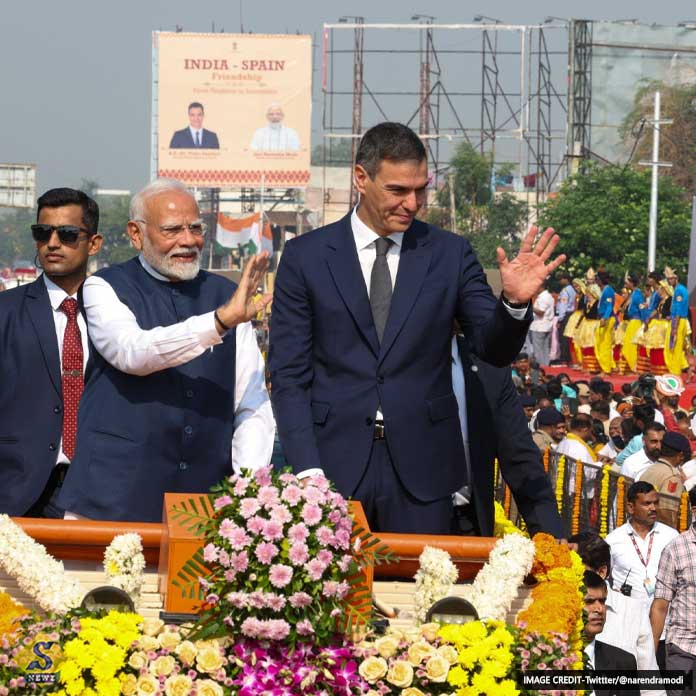 ভাদোদরায় স্পেনের প্রেসিডেন্টকে সঙ্গে শোভাযাত্রা প্রধানমন্ত্রীর