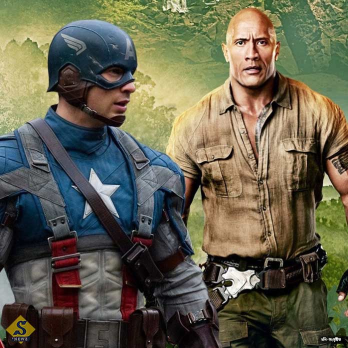 Captain America and the Rock together Captain America and the Rock together