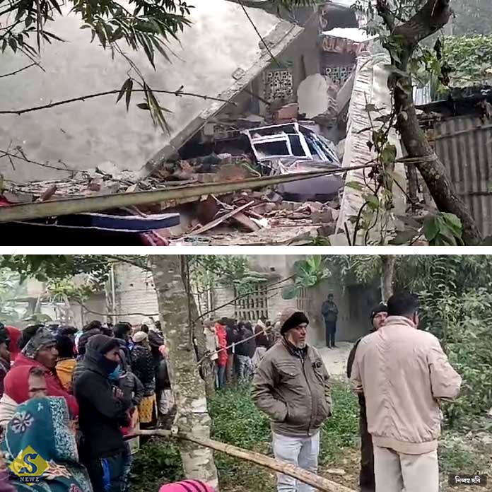 বোমা বিস্ফোরণে মৃত ৩, উড়েছে ছাদ, ছিন্নভিন্ন দেহও  