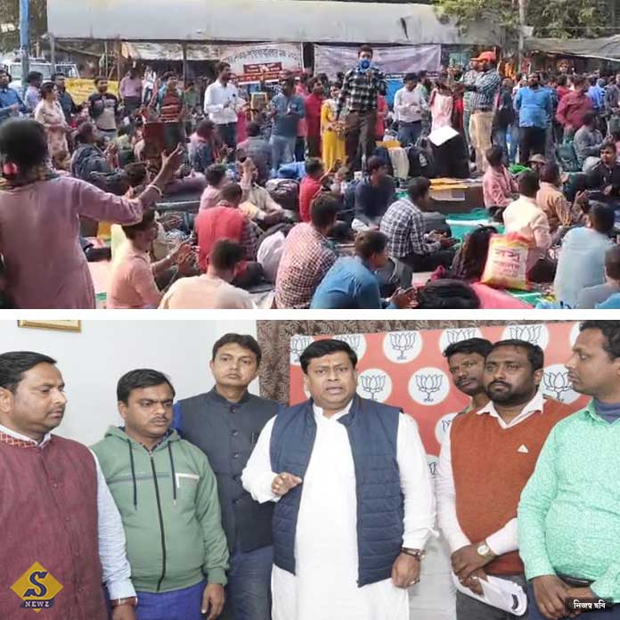 ধর্নায় অনড় এসএলএসটি-র টিচাররা, দেখা করলেন সুকান্তর সঙ্গে