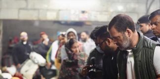 ঠান্ডার মধ্যে এইমসে রাহুল, শুনলেন রোগীদের সমস্যা