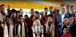 চেতলায় সন্তোষজয়ী ভারতসেরা বাংলা দলকে সংবর্ধনা