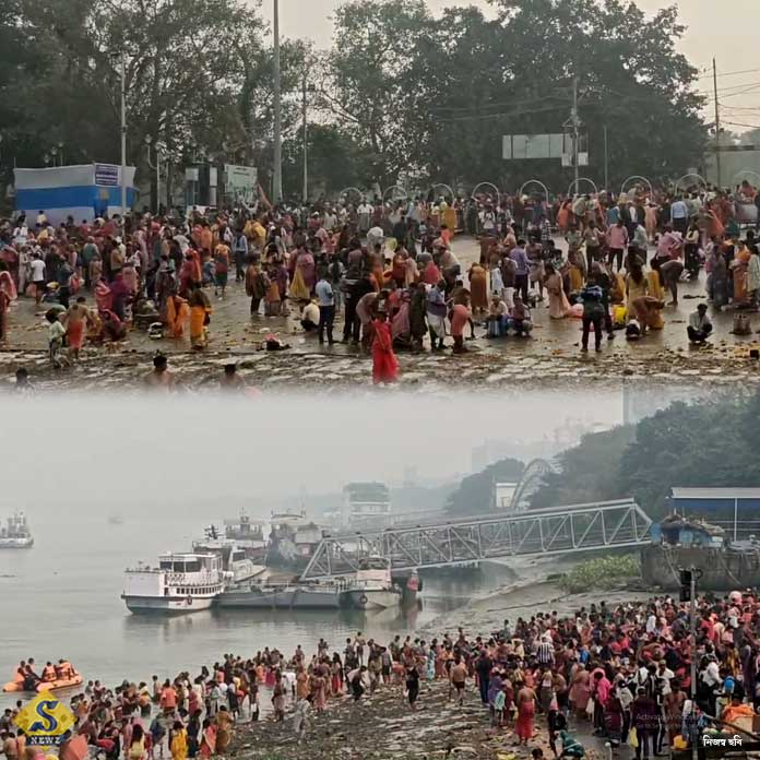 বাবুঘাট সহ একাধিক ঘাটে পুণ্যস্নান
