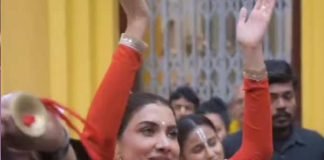 গেরুয়া বসনে বেলুড়মঠে রুক্মিণী