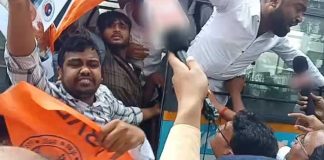 ভিতরে বিজেপি বিধায়করা, বাইরে এবিভিপি-র বিক্ষোভে উত্তাল বিধানসভা