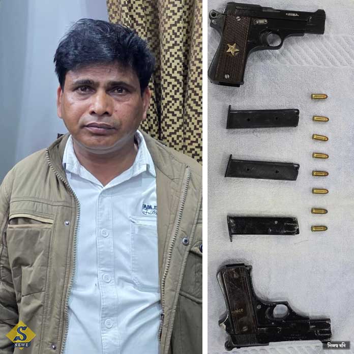 নদিয়ায় উদ্ধার বেআইনি অস্ত্র, ৮ রাউন্ড গুলি