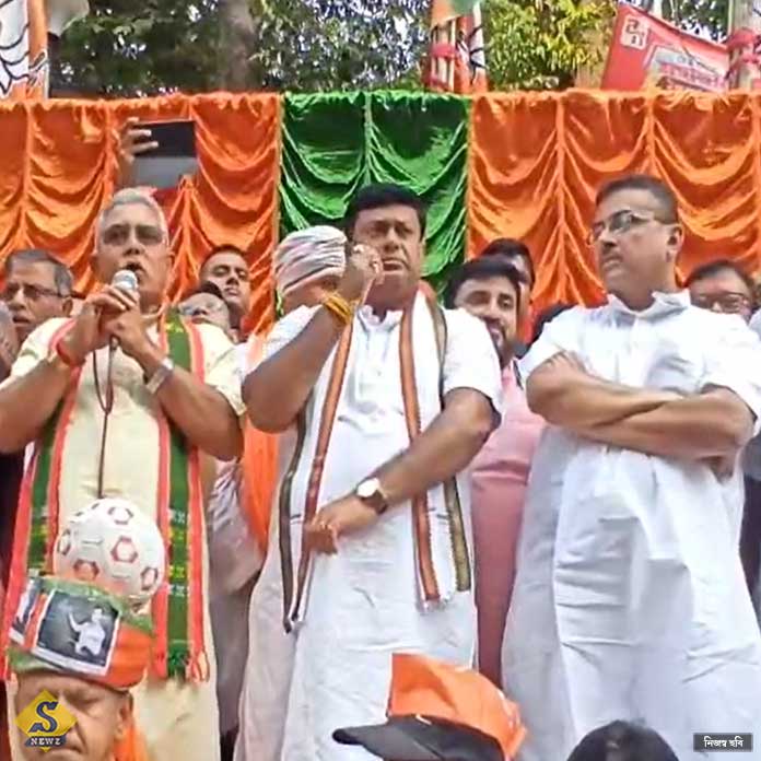 দুর্নীতি নিয়ে মিছিলে মুর্শিদাবাদও, পাশাপাশি সুকান্ত-শুভেন্দু-দিলীপ