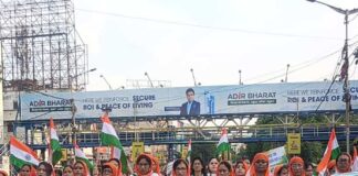 মহিলা সেনাদের কুর্নিশ জানাতে পথে চন্দ্রিমা-শশী, তিরঙ্গাযাত্রায় শুভেন্দুও