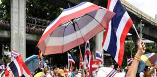 থাইল্যান্ডে প্রধানমন্ত্রীর পদত্যাগের দাবিতে বিক্ষোভ