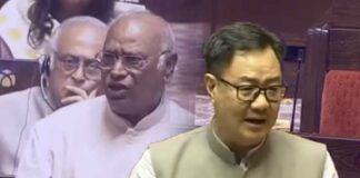 রাজ্যসভার স্পিকারকে কটাক্ষ খাড়গের, পাল্টা রিজিজু