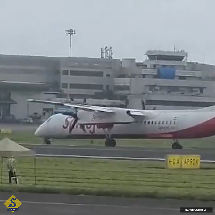 The-wheels-of-the-plane-opened,-SpiceJet-flight-flew-from-Gujarat-to-Mumbai