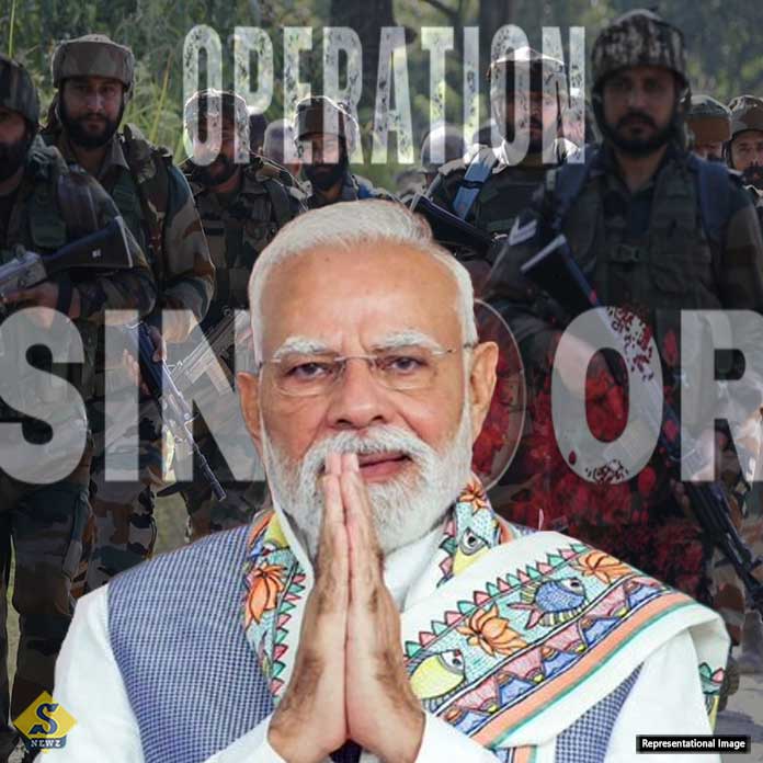 Terrorism-free-country-Modi's-face-is-covered-in-vermilion,-Maoism