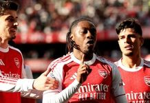 এজের গোলে শীর্ষে ফিরল আর্সেনাল