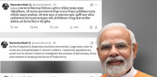 গণতন্ত্রের দিন, প্রধানমন্ত্রীর ভোট-বার্তা