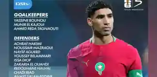 মরক্কোর বিশ্বকাপ দল ঘোষণা