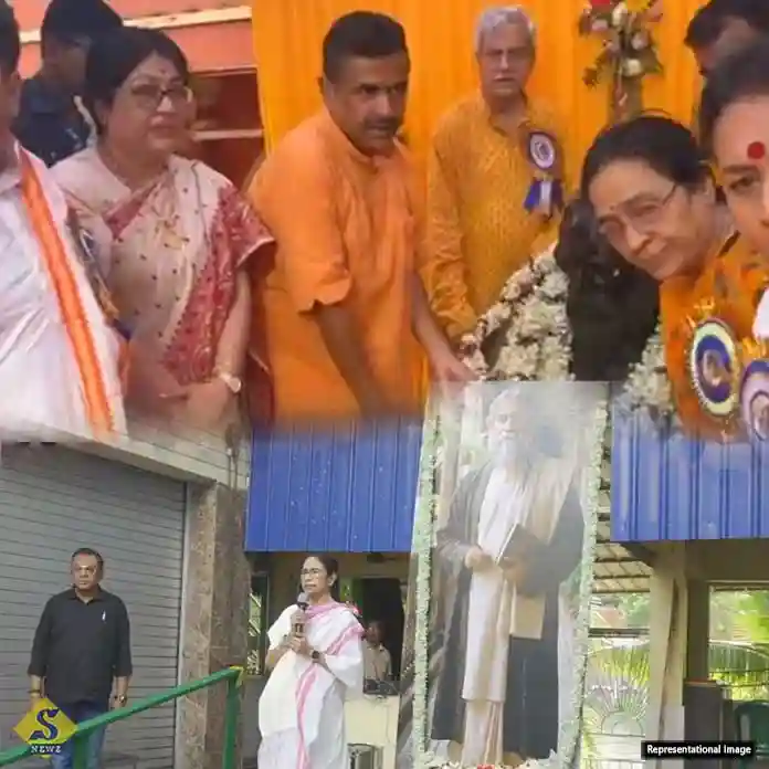 শপথ নিয়েই রবি স্মরণে শুভেন্দু, বাড়িতেই উদযাপন মমতার