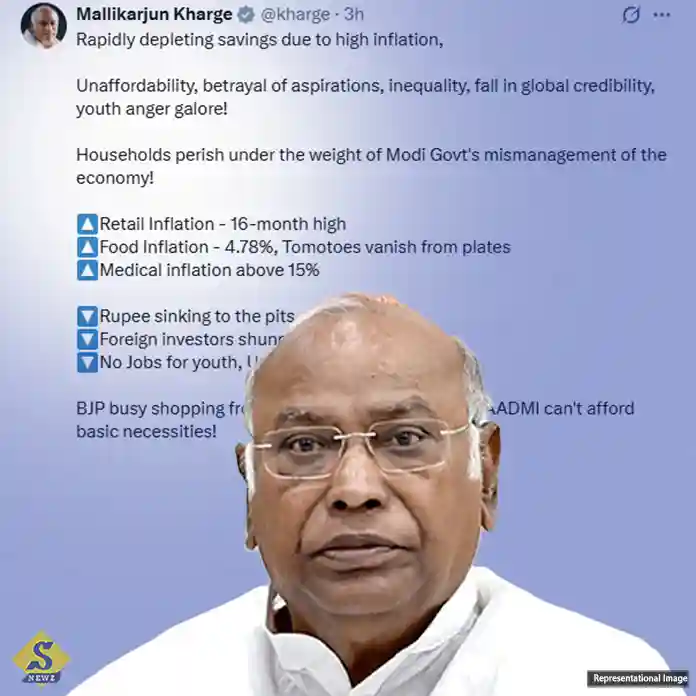 মুদ্রাস্ফীতি নিয়ে কেন্দ্রকে নিশানা খাড়গের 